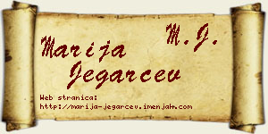 Marija Jegarčev vizit kartica